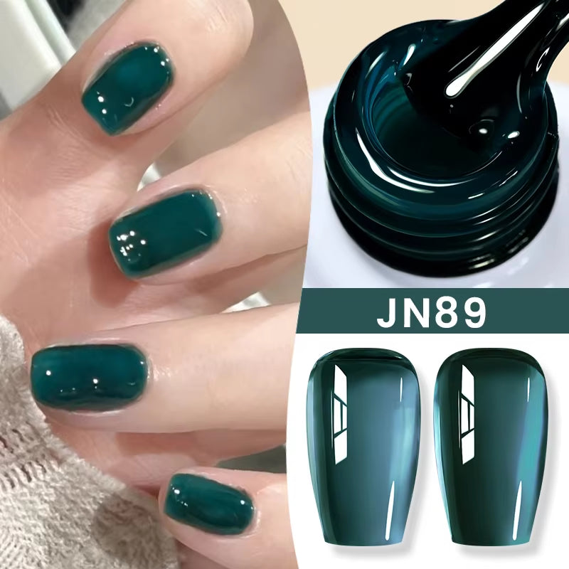 10Ml Jelly Nude Gel Nail Polish 50 Colors Semi Transparent Nail Art Nail Supplies Soak off UV LED Nails Gel Varnish