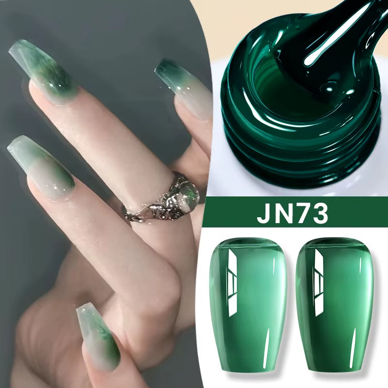 10Ml Jelly Nude Gel Nail Polish 50 Colors Semi Transparent Nail Art Nail Supplies Soak off UV LED Nails Gel Varnish