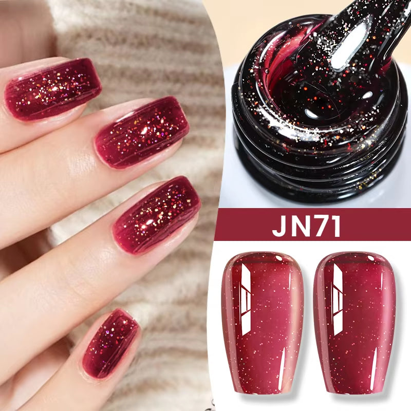 10Ml Jelly Nude Gel Nail Polish 50 Colors Semi Transparent Nail Art Nail Supplies Soak off UV LED Nails Gel Varnish