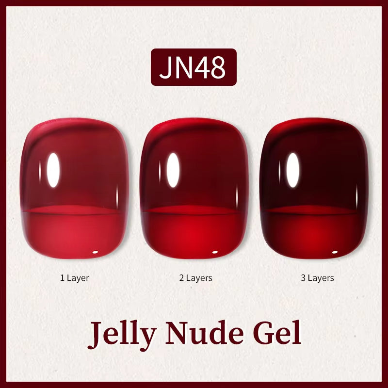 10Ml Jelly Nude Gel Nail Polish 50 Colors Semi Transparent Nail Art Nail Supplies Soak off UV LED Nails Gel Varnish