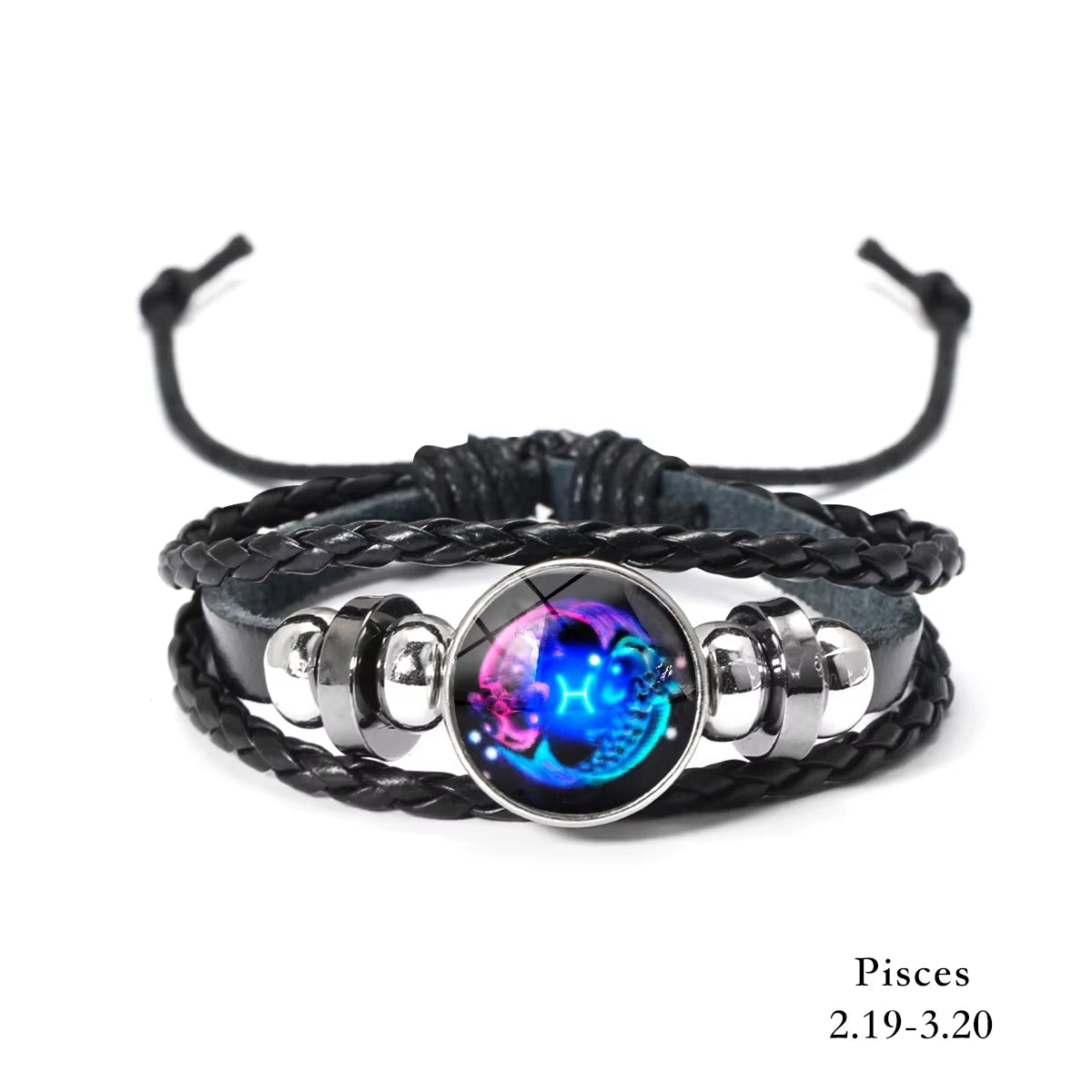 Luminous Zodiac Sign Charm Bracelets for Men and Women - Vintage Multilayer Leather Wrap Bangle - Ideal Birthday Gift